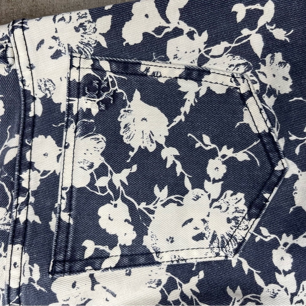Tory Burch Floral Alexa Cropped Skinny Jeans size 28 - Picture 5 of 14